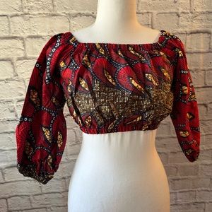 African Ankara Crop Top
